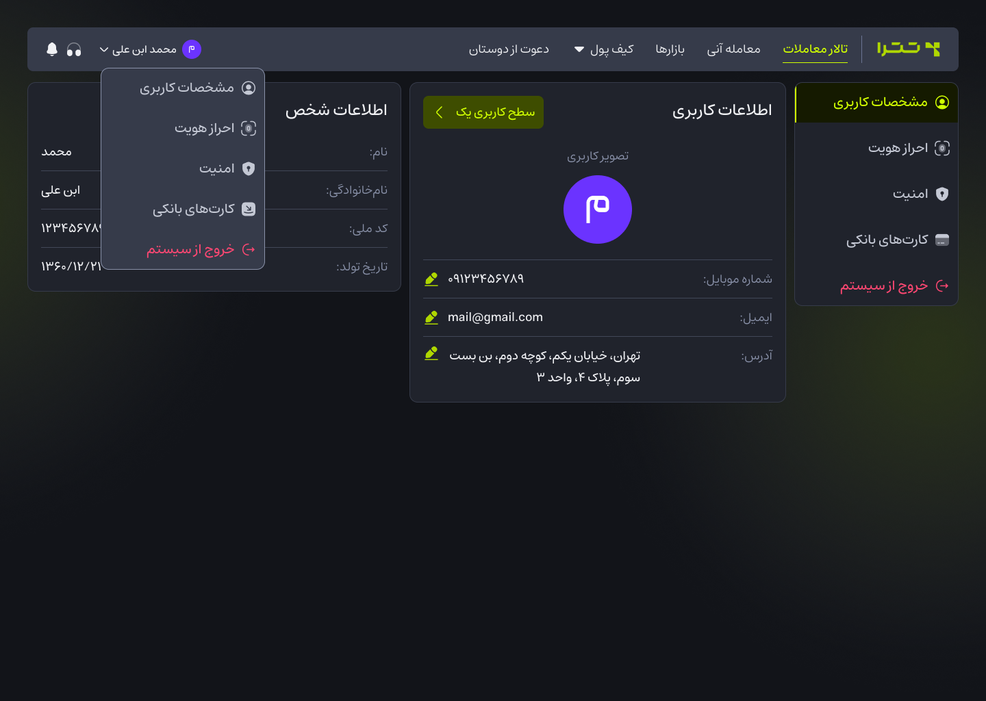 ورود به ربات تلگرام تترا